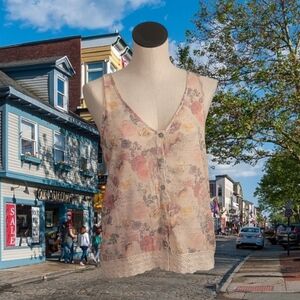 Lightweight Floral Sleeveless Top